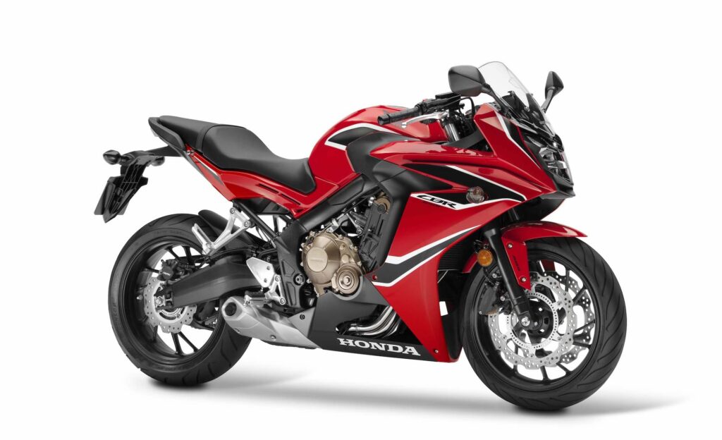 2018 Honda CBR650F Red and black rhs 3-4 studio