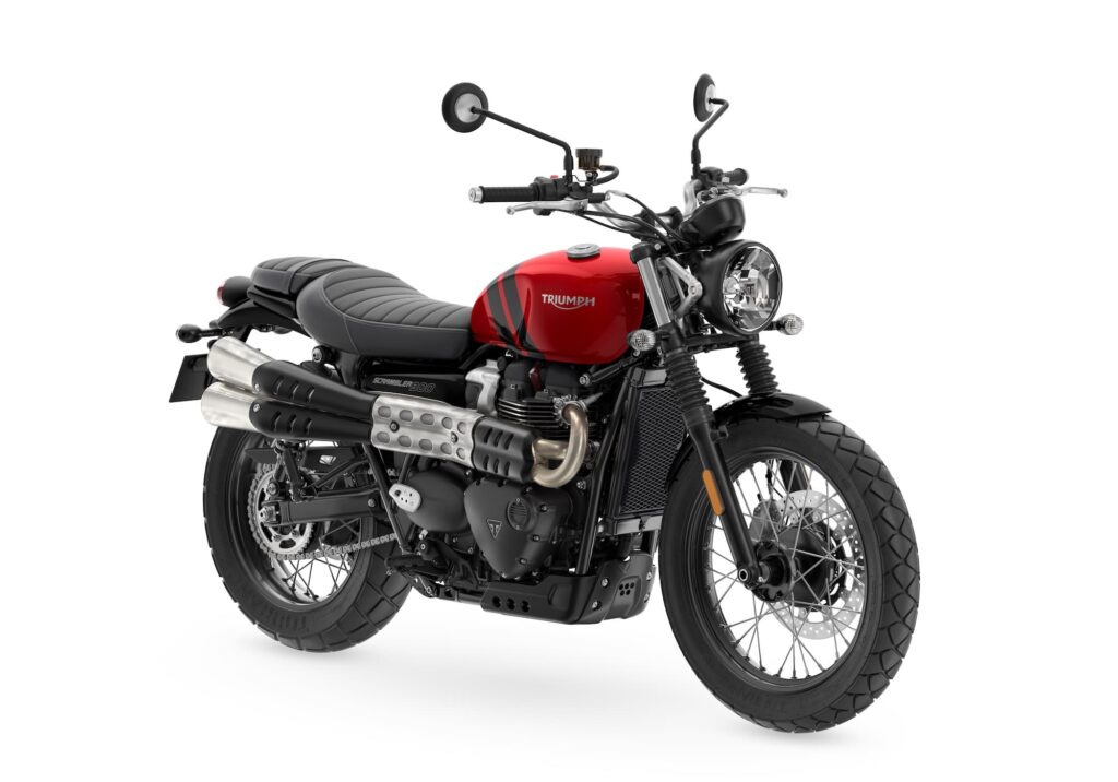 2023 Triumph Scrambler 900 Carnival Red RHS 3-4