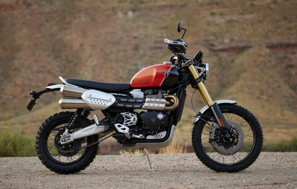 2024 Triumph Scrambler 1200 XE Static RHS Baja Orange