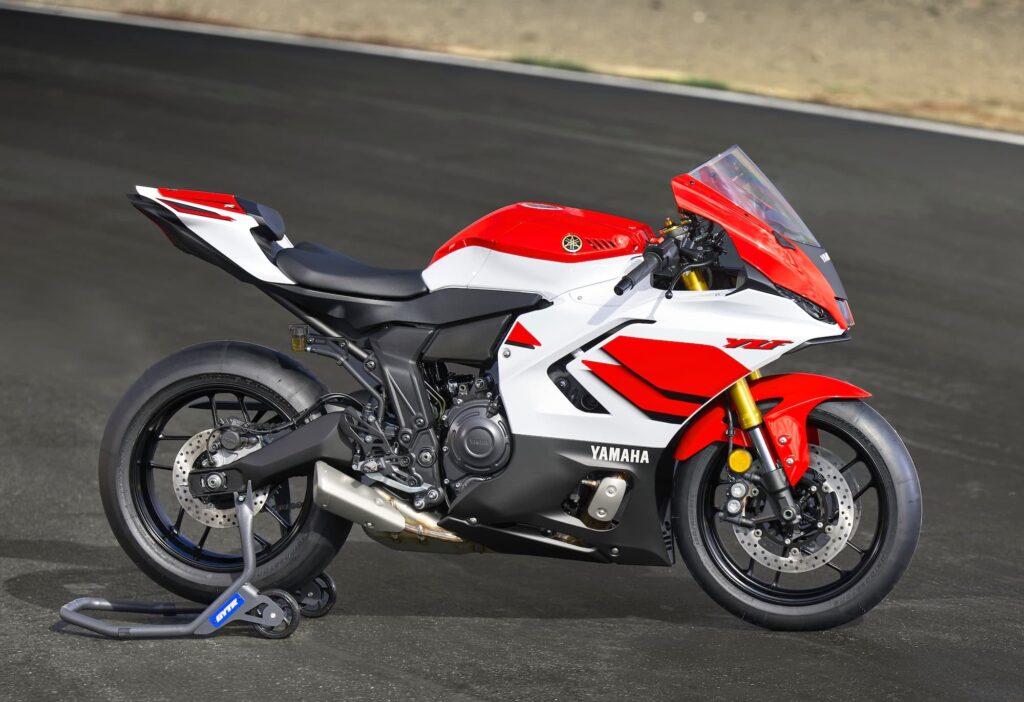 Complete List of All Motorcycles with Cornering ABS/IMU (2026) 32 2026 Yamaha YZF-R7 Red Static on track web