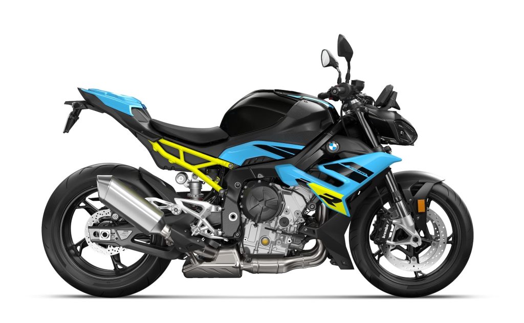 BMW S 1000 R: Complete Buyers Guide to Everyday Awesome 11 2025 BMW S 1000 R Style Sport in Bluefire and Mugiallo Yellow, left side profile