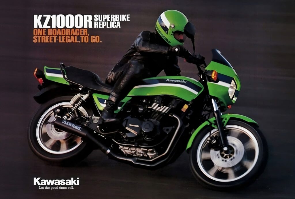 Kawasaki KZ1000R Eddie Lawson Replica ELR Marketing image