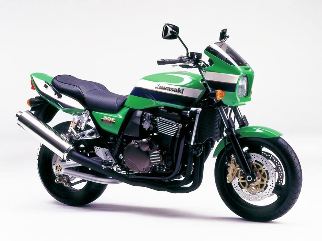 Affordable classic motorcycle Kawasaki ZRX1200R stock image