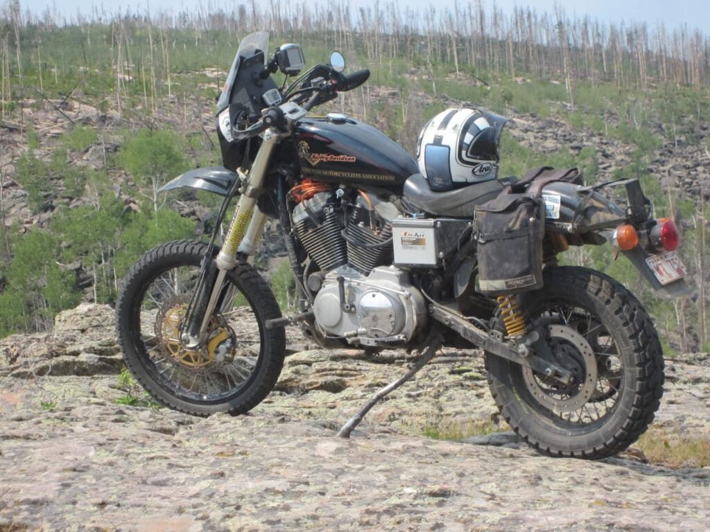 You can ride any motorcycle off road, even a harley sportster