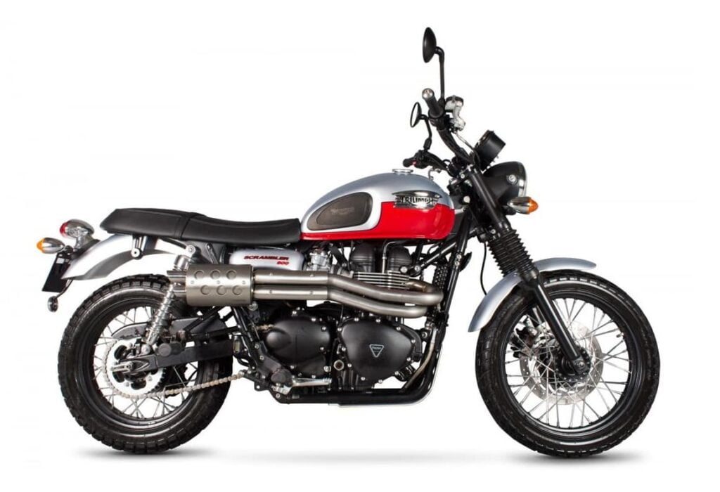 Affordable classic motorcycle Triumph Scrambler with Zard exhaust