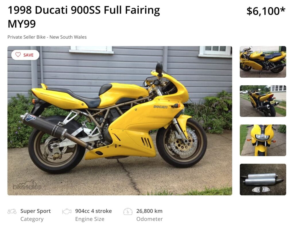 Sold Full Fairing Ducati 900ss For Sale Motofomo