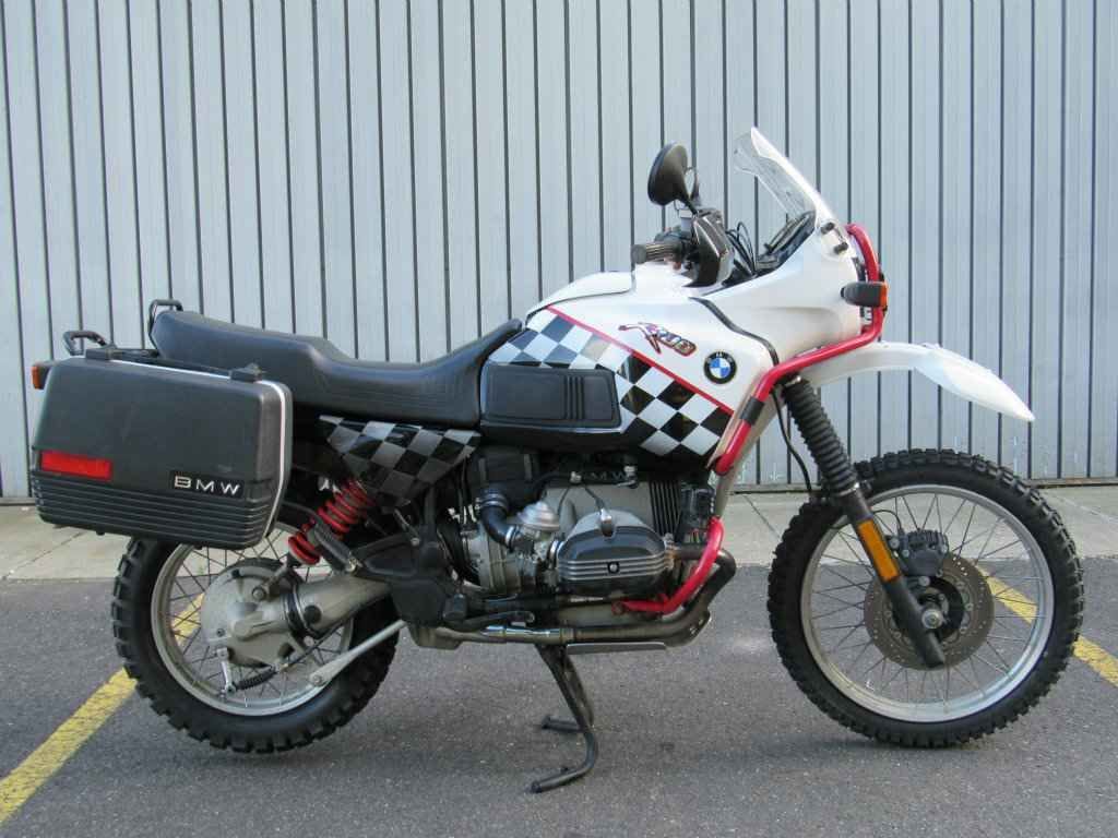 1992 BMW R100GS with side-cases - one of the last airheads.