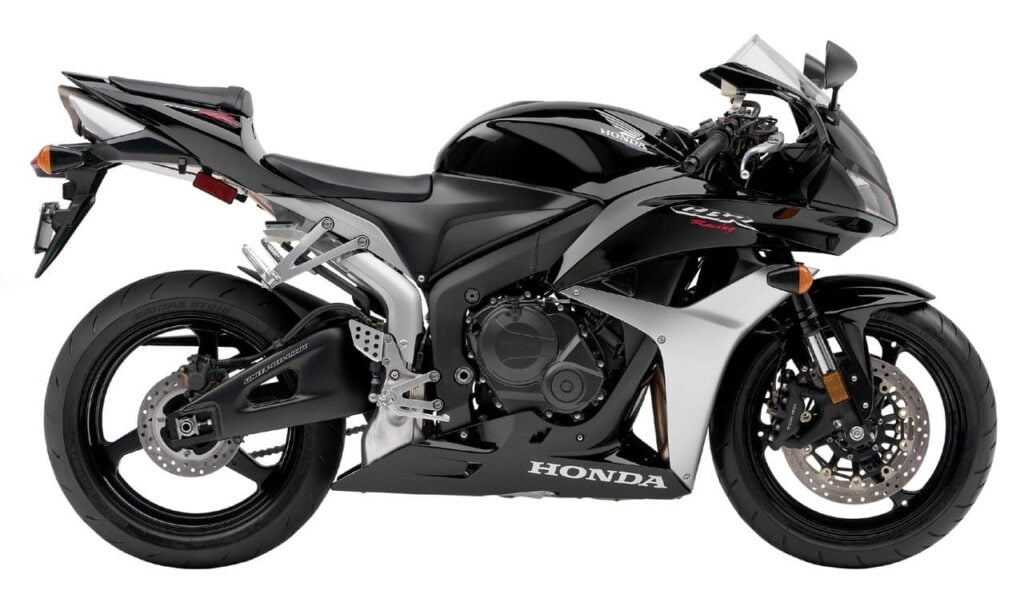 2007 black and silver Honda CBR600rr