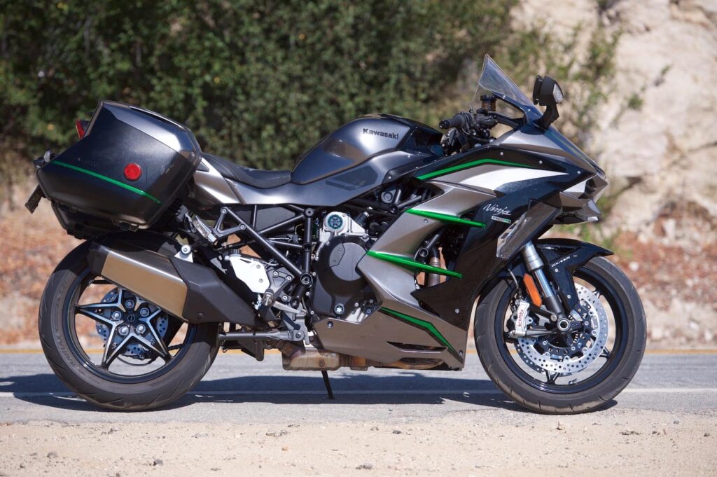 2020 Kawasaki Ninja H2 SX SE+ motorcycle + panniers