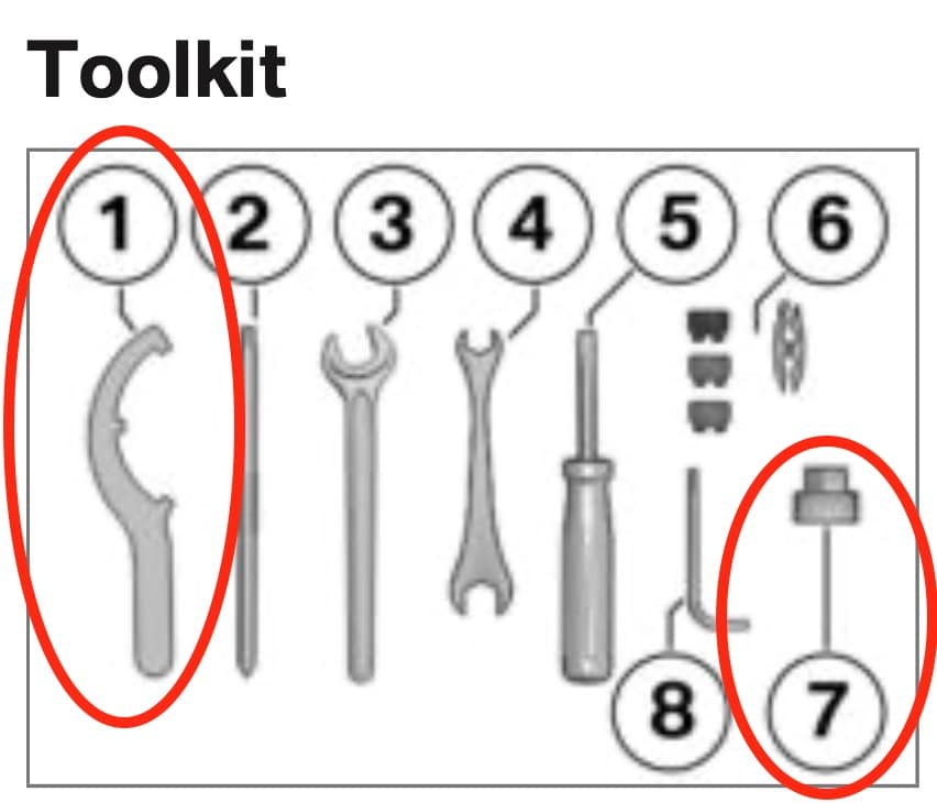 BMW S1000R Manual - toolkit for S1000R S1000RR