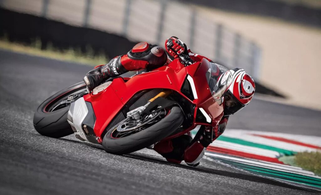 The IMU or Cornering ABS is a feature on most Ducati motorcycles, like this Panigale V4