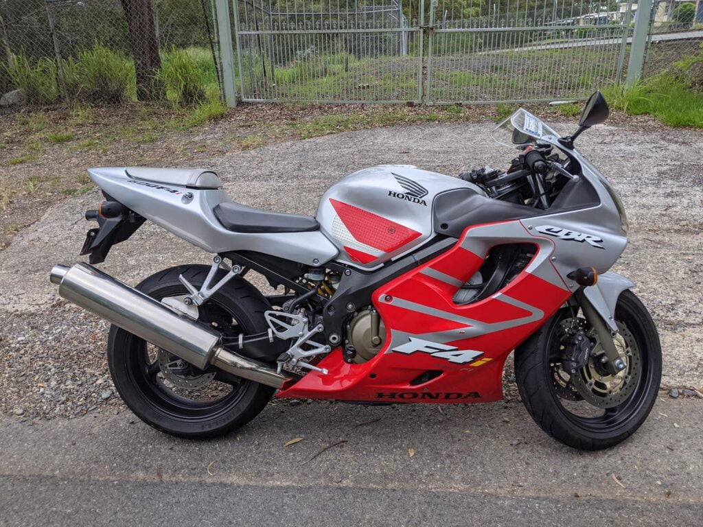 Red and Silver Honda CBR600F4i