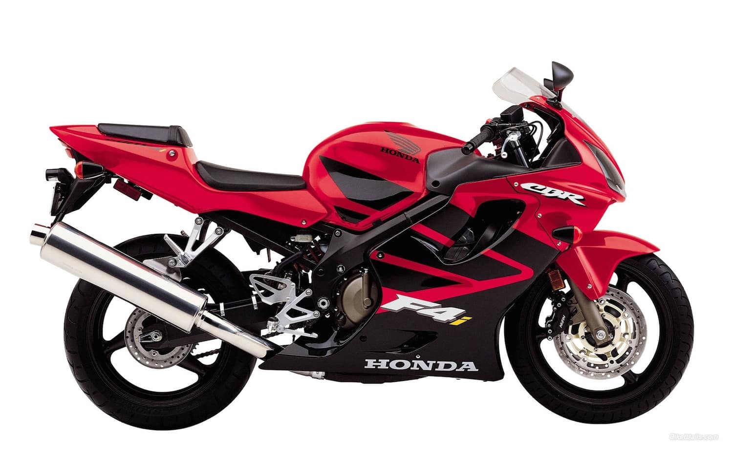 Honda CBR600F4i Black and red RHS studio image