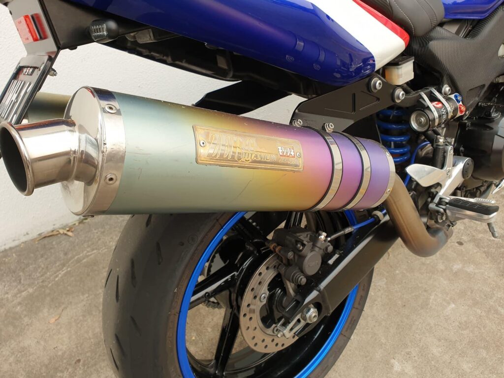 Titanium exhaust for Honda VTR1000F Firestorm