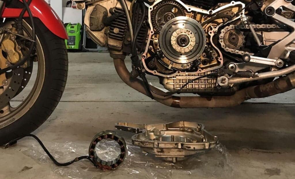 The stator coil removed from my Ducati Monster 900