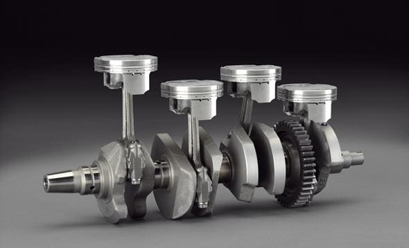 Diagram of crossplane crank - from Yamaha, as featured in the Yamaha R1