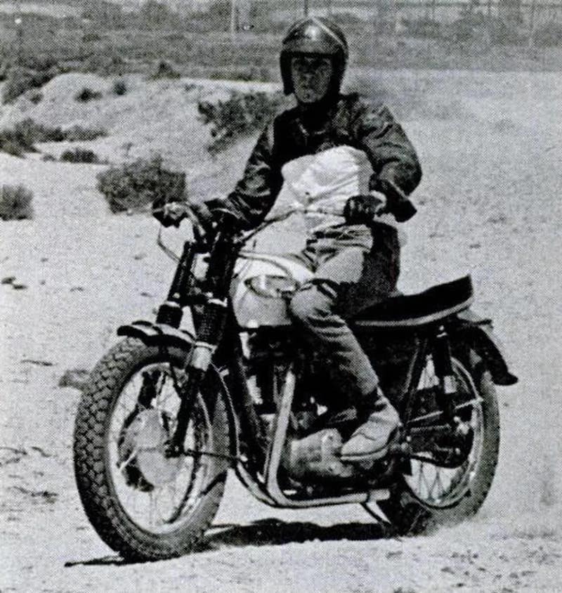 Steve McQueen on a Scrambler er I mean Bonneville. Popular Science photo