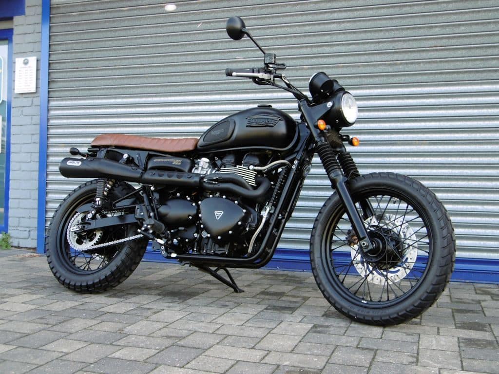 Triumph scrambler deals aftermarket exhaust