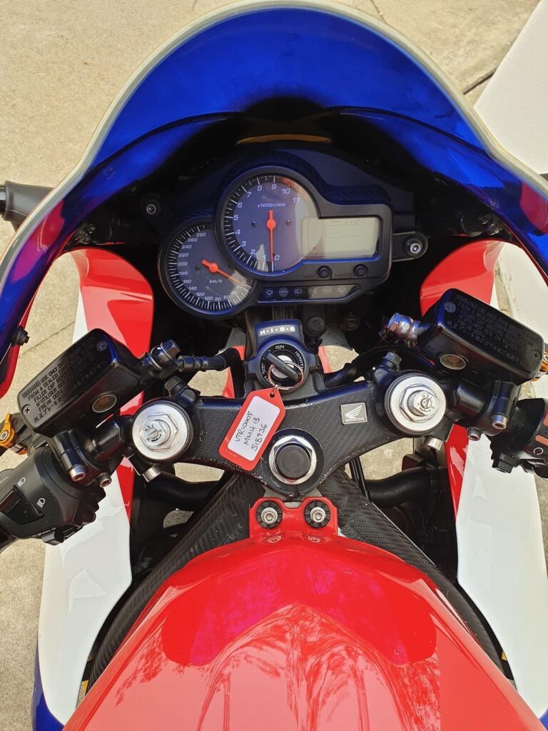 Cockpit of the most beautiful Honda VTR100F Firestorm/Superhawk