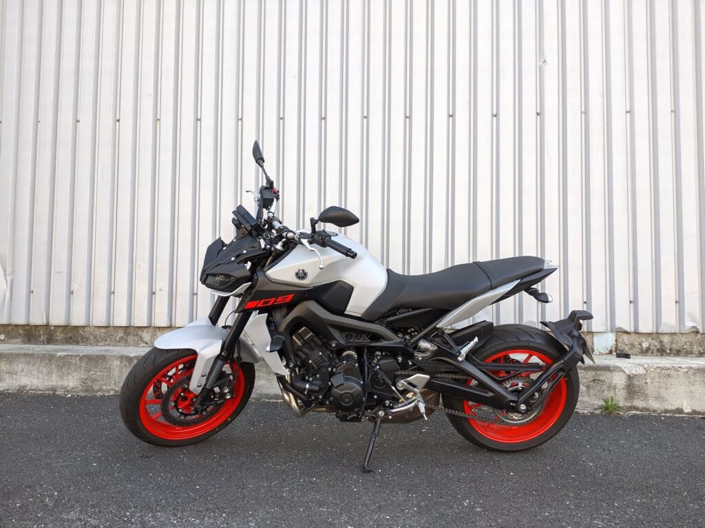 A 2018 Yamaha MT-09 I had in France