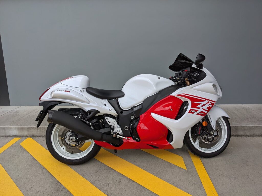 2018 Red and White Suzuki Hayabusa