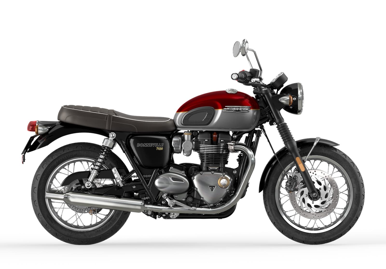 Triumph Bonneville T120 side photo riding position