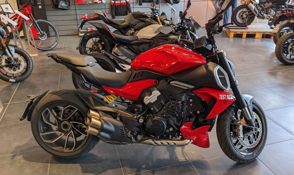Ducati Diavel V4 for test ride at a dealership