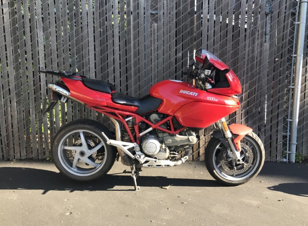 Ducati Multistrada 1000DS parked at work