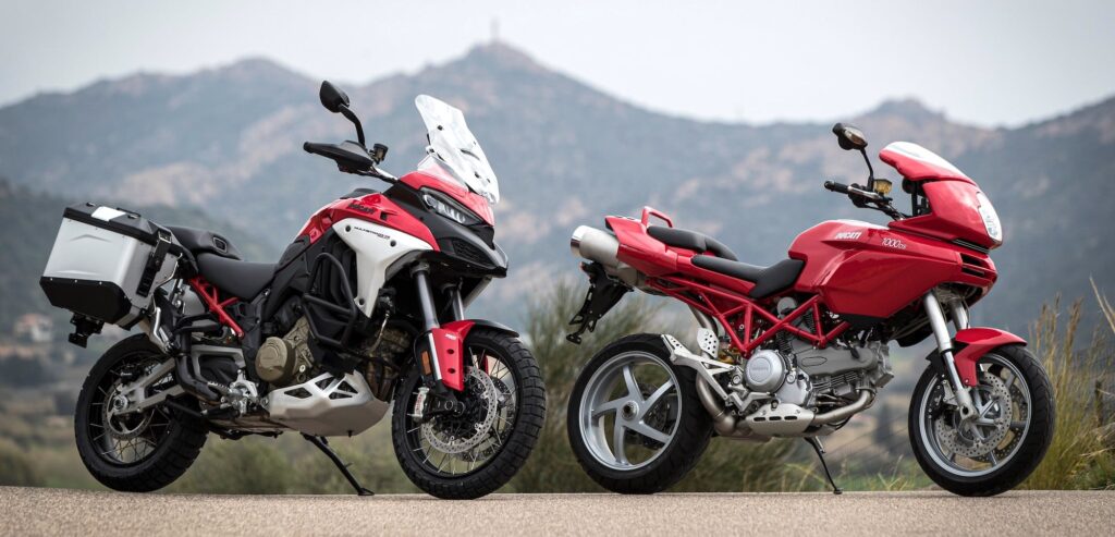 Ducati Multistrada V4S Rally and Ducati Multistrada 1000DS Static outdoor