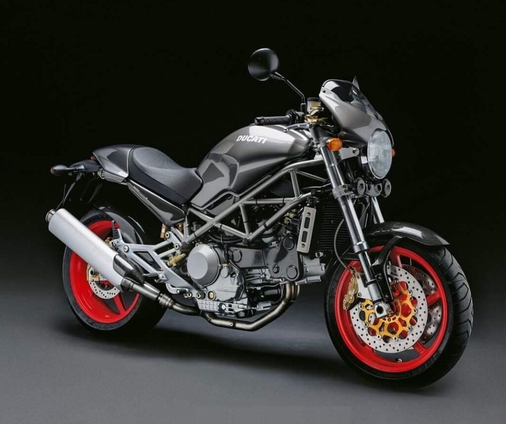 Ducati Monster S4 RHS diagonal grey studio