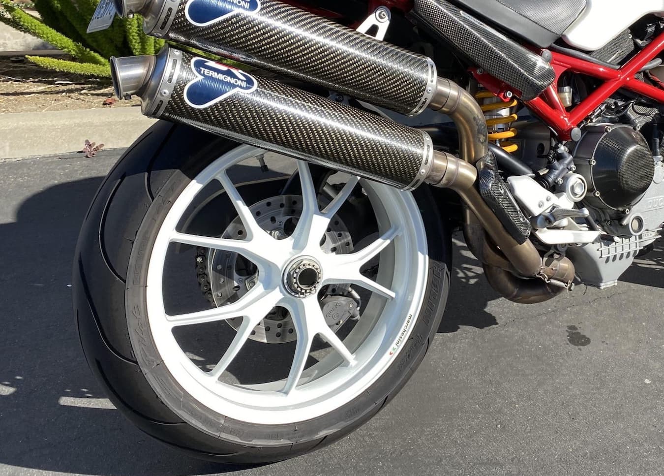Ducati Monster S4Rs marchesini rear wheel and termignoni exhaust