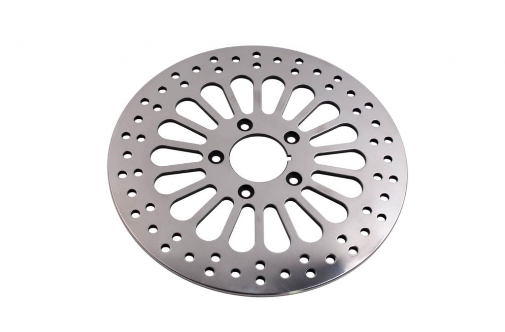Conventional solid steel non floating brake rotor