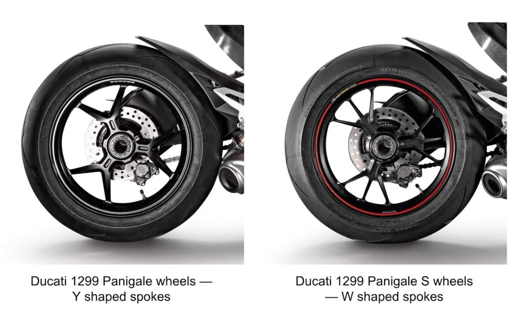 reducing unsprung mass - lighter wheels between two Panigale versions