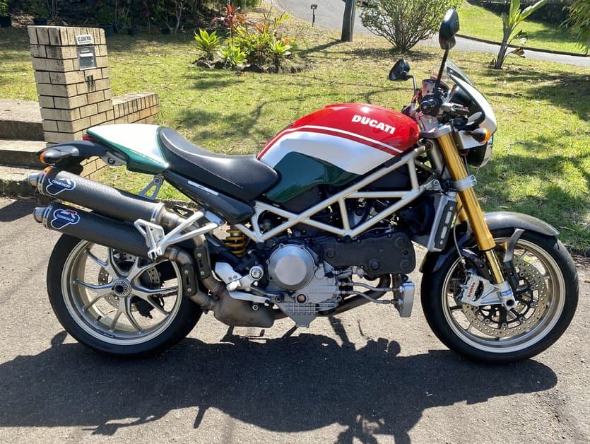 Ducati Monster S4RS Tricolore for sale RHS static outdoor