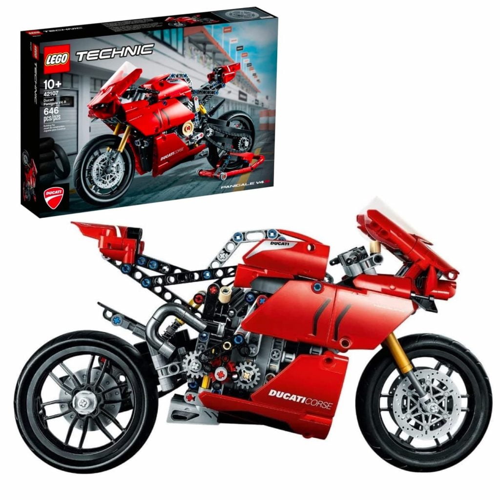 Gift ideas for motorcyclists — lego technic ducati panigale v4r with box