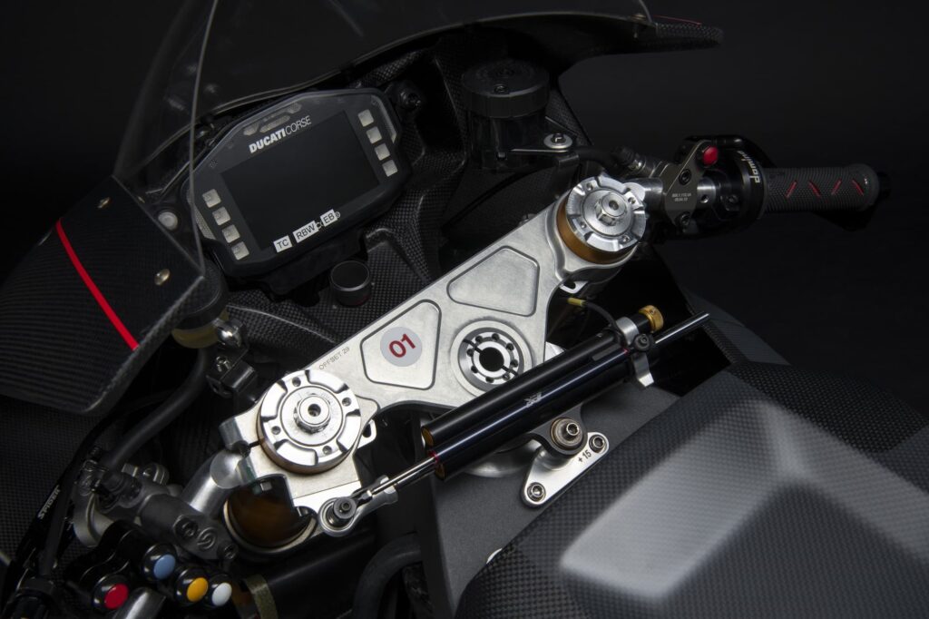 Ducati Electric Motorcycle instrument cluster and controls