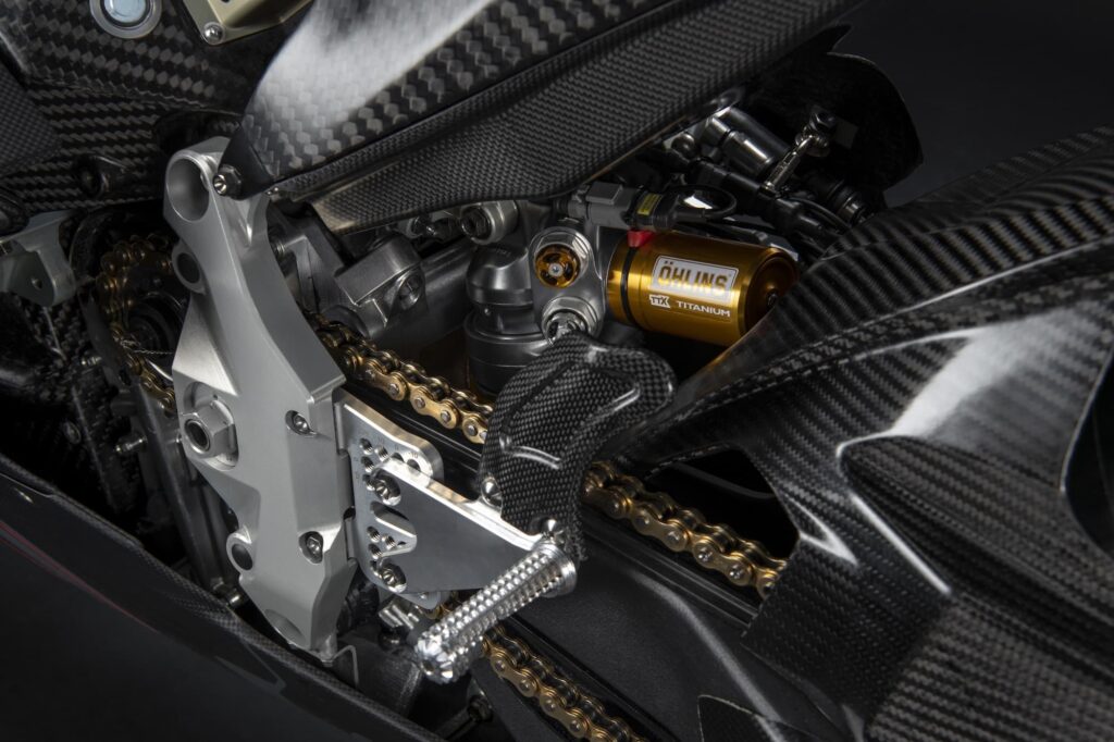 Ducati MotoE electric motorcycle rear suspension unit