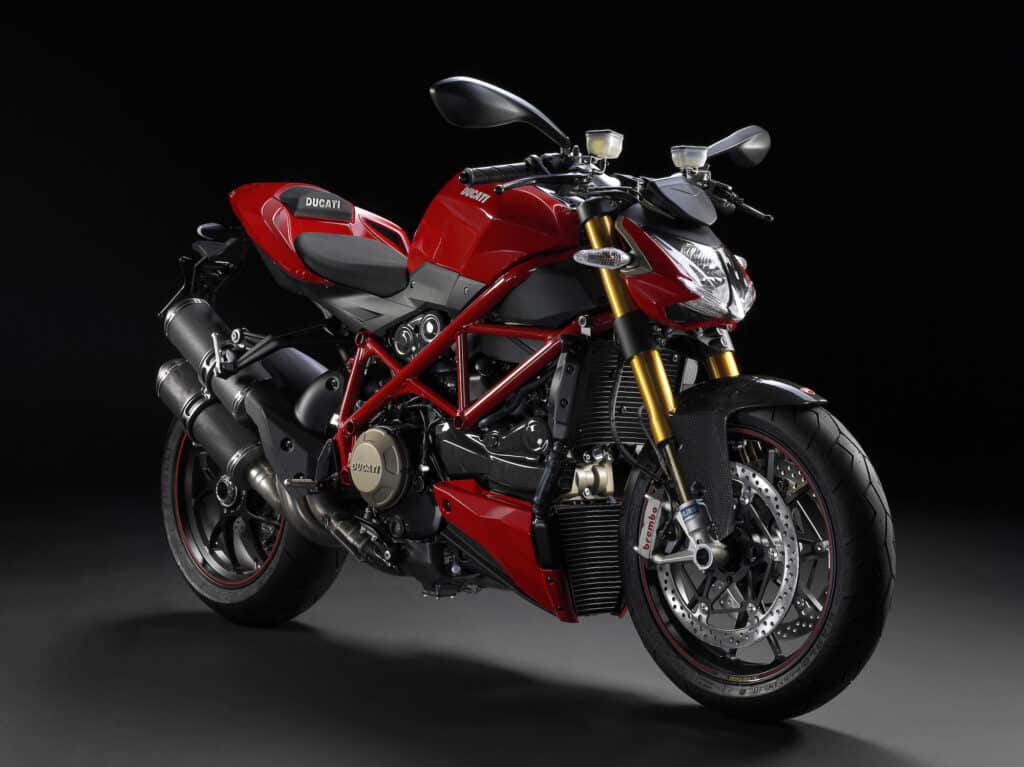 EICMA 2008 Most Beautiful Bike - Red Ducati Streetfighter S Studio RHS front