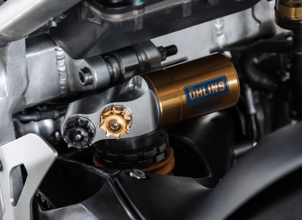 Triumph TE1 Ohlins rear shock