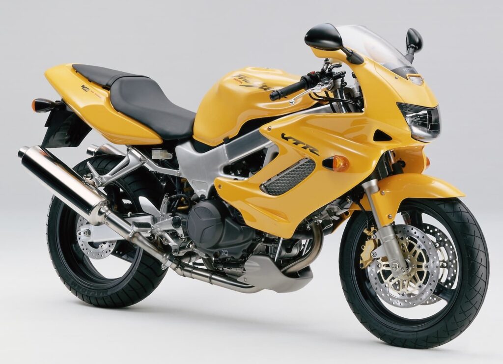 Honda VTR1000F Superhawk Firestorm yellow studio