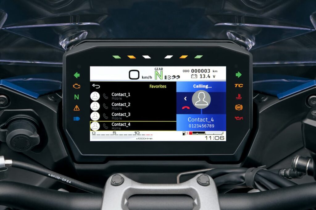 Suzuki GSX-S1000GT TFT dash contacts