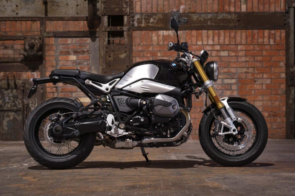 2021 BMW R nineT Static RHS against brick wall