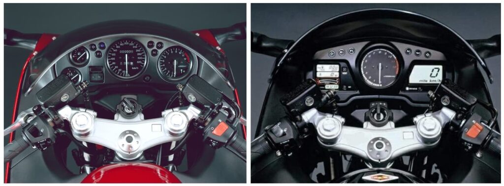 Honda CBR1100XX Super Blackbird Analog vs Digital Dash