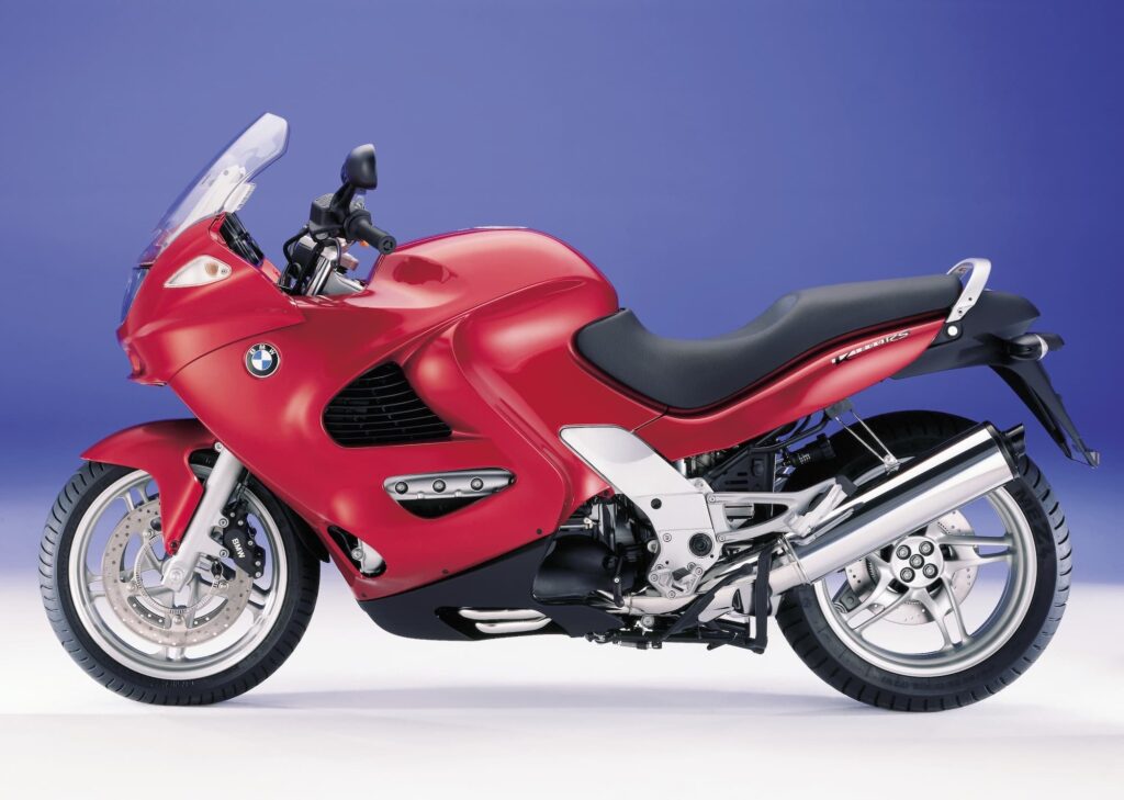 Red BMW K 1200 RS LHS studio