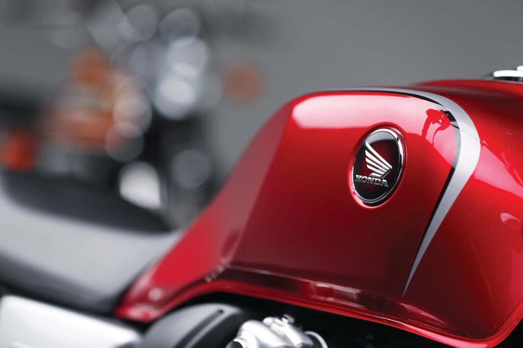 2013 Honda CB1100 tank detail with seam