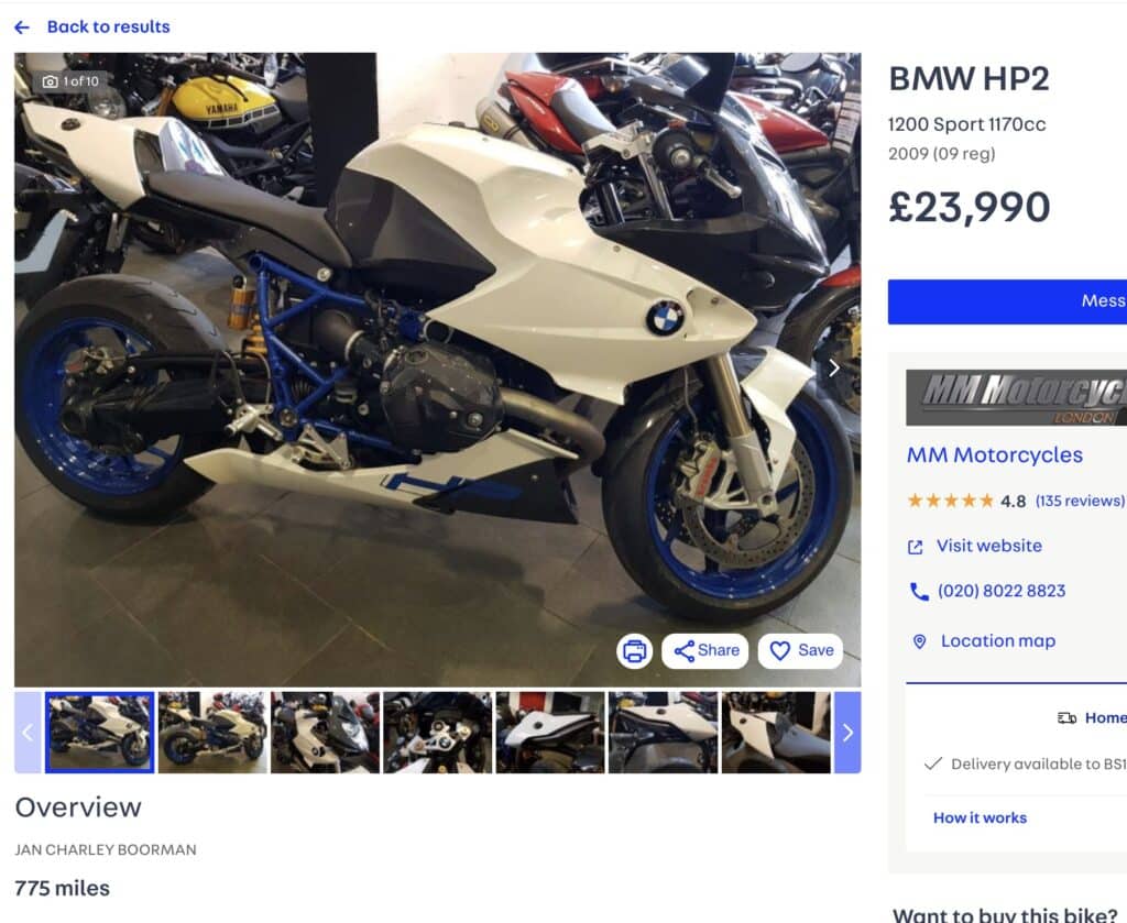 BMW HP2 Sport for sale in the UK