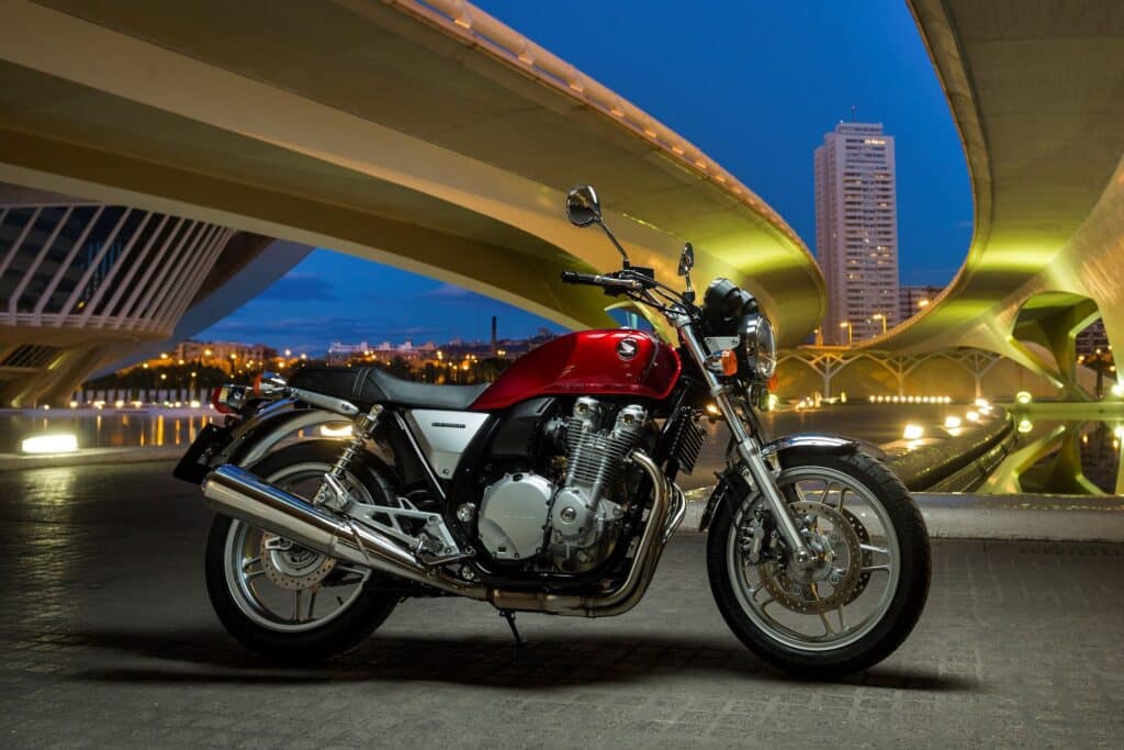 Honda CB1100 Red parked RHS