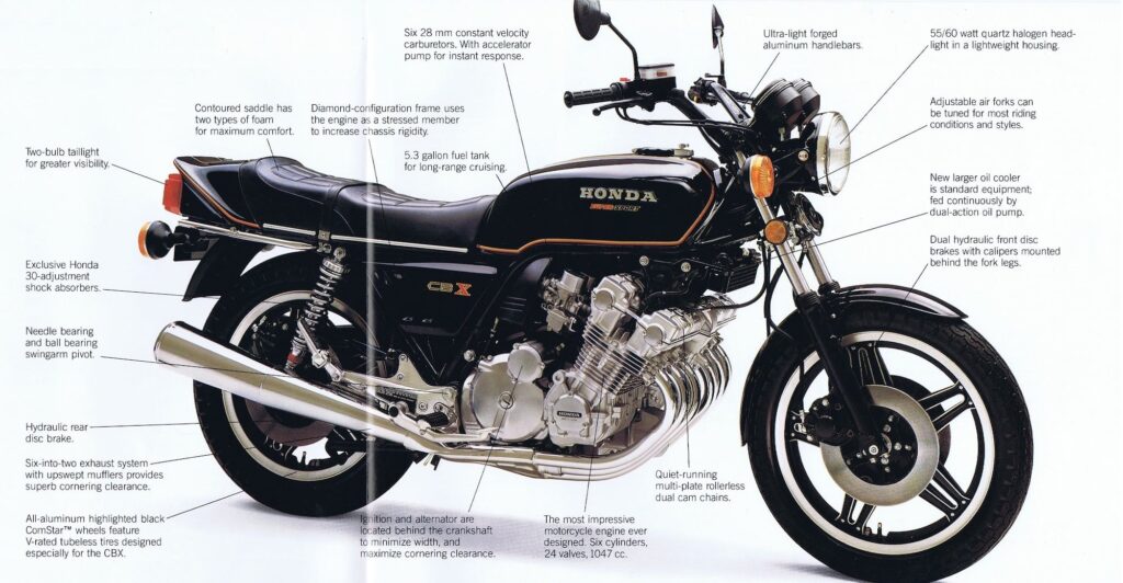 Honda CBX1000 catalogue magazine photo