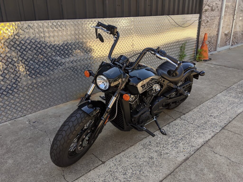 Indian Scout Bobber Twenty LHS front web