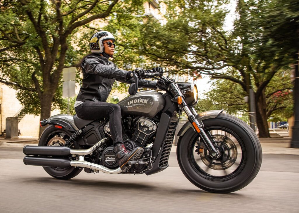 Indian Scout Bobber riding position
